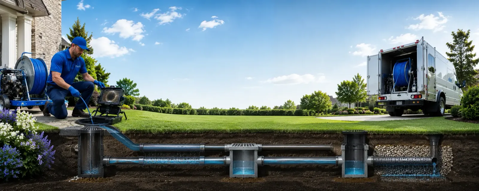 Outdoor drain cleaning information for Varina, IA
